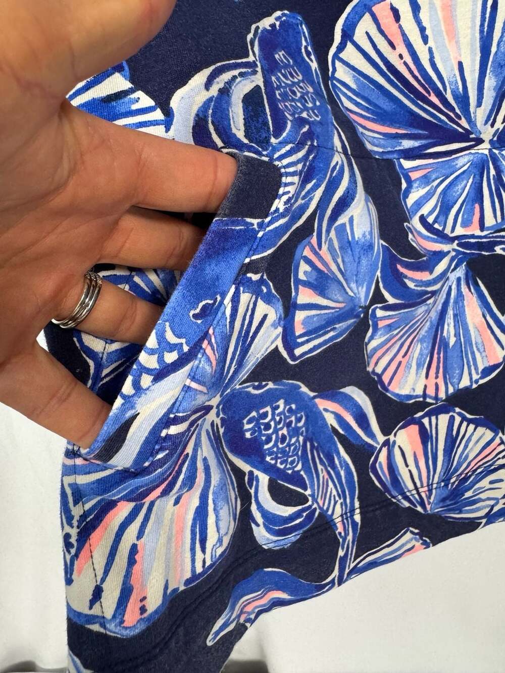 Lilly Pulitzer Booker Popover in Bright Navy In Reel Life Print - Picture 2 of 9
